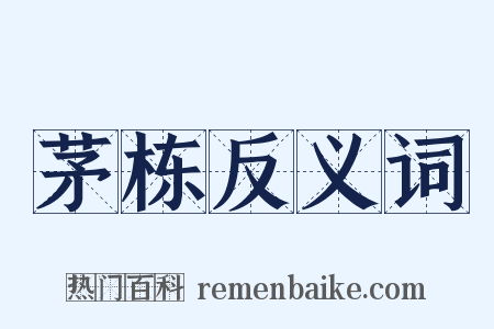 茅栋反义词是什么意思的图片
